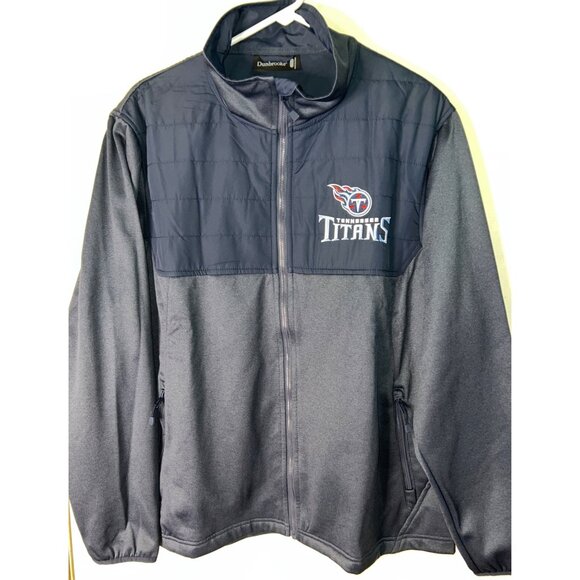Tennessee Titans NFL Navy & Gray Full-Zip Jacket By Dunbrooke Mens Size Large - Picture 1 of 9